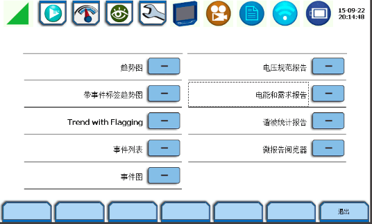 電能質量分析儀測試數據趨勢圖